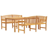 3 Piece Garden Dining Set Solid Wood Teak 3157946