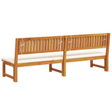Sun Lounger Reclining Brown 200 x 57 x 75cm Solid Acacia wood 4108112