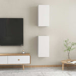 TV Cabinets 2 pcs White 30.5x30x60 cm Engineered Wood 803327