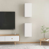 TV Cabinets 2 pcs White 30.5x30x60 cm Engineered Wood 803327