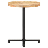 Bistro Table Round 60x75 cm Rough Mango Wood 320265