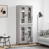 Highboard Grey Sonoma 69.5x34x180 cm Engineered Wood 3198295