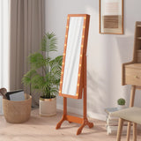 Free-Standing Mirror with LED 34x37x146 cm 351768