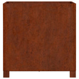 Planters with Legs 2 pcs Rusty 50x50x50 cm Corten Steel 823683