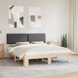 Bed Frame with Upholstered Headboard Dark Grey 180 x 200 cm 3398070