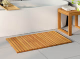 Bath Mat Natural 80 x 50 cm Solid Acacia Wood 42025256