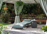 Rattan Folding Sun Lounger Outdoor Chair with Cushion and Pillow Mixed Grey T3398P328452