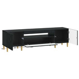 LED TV Cabinet Black Engineered Wood 897126