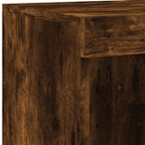 Sideboard with LED Lights Smoked Oak 81x37x100 cm 836718