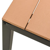 Garden Bench Brown and Black Steel Medium Durable 317142