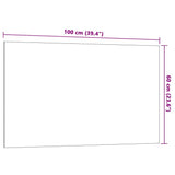 Wall-mounted Magnetic Board Black 100x60 cm Tempered Glass 4008620