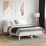 Bed Frame without Mattress White 120x200 cm Solid Wood Pine 3328236