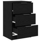 Bedside Cabinet Black Oak 40 x 65 x 65 cm Engineered Wood 862767