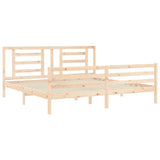 Bed Frame without Mattress 200x200 cm Solid Wood 3194721