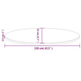 Table Top 110x55x2.5 cm Solid Wood Pine Oval 824335