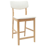 Dining Chairs 2 pcs Natural 48 x 49 x 95 cm Solid Rubber Wood 42020482