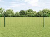 Welded Wire Fence 10 x 1 m PVC-Coated Steel Green Mesh 3335999