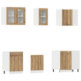 11 Piece Kitchen Cabinet Set Lyon" Artisan Oak Engineered Wood 3328576