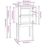 Highboard Honey Brown 60x40x120 cm Solid Wood Pine 821747