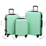 Hardcase Trolley Set 3 pcs Mint ABS 92415