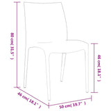 Garden Chair Set of 2 Anthracite Polypropylene 50x46x80 cm 364729