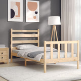Bed Frame without Mattress 90x200 cm Solid Wood Pine 3192021