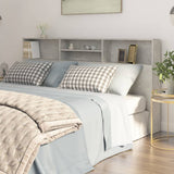 Headboard Cabinet Concrete Grey 200x19x103.5 cm 811893