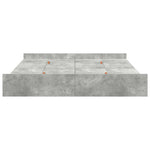 Storage Bed Frame Concrete grey 180 x 200 cm Engineered wood 3335272