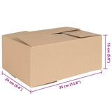 Folding Box 50 pcs Natural 35 x 24 x 15 cm Cardboard 4106569