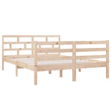3101263 Bed Frame without Mattress Solid Wood 140x190 cm