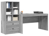 Desk with Drawer 2 pcs Grey Sonoma 3337374