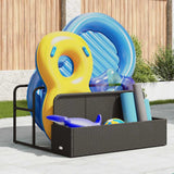 Poolside Float Storage Black 110x100x57 cm Poly Rattan 4104088