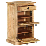 4-Layer Shoe Cabinet with Drawer Solid Rough Mango Wood 328297