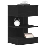 Bedside Cabinet Black Oak 40 x 35 x 65 cm Engineered Wood 862699