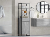Bathroom Cabinet Grey Sonoma 40 x 30 x 180 cm Engineered Wood 886495