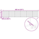 Dog Gate 6 pcs Black 100 x 100 cm Galvanised Steel 891991