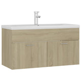 Sink Cabinet with Built-in Basin Sonoma Oak Engineered Wood 3071291
