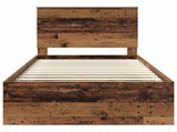 Bed Frame with Headboard Old Wood 100 x 200 cm Solid Pine Wood 3411053