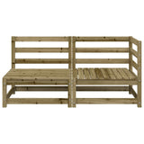 Garden Sofa 2-Seater Impregnated Wood Pine 837948