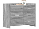 Sideboard Grey Sonoma 75 x 33 x 80 cm Engineered Wood 8011104