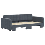 Daybed with Trundle without Mattress Dark Grey 90x190 cm 3197020