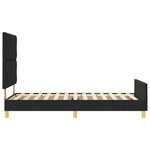 ZNTS Bed Frame Black 100x200 cm Fabric 3344783