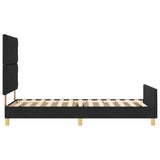 ZNTS Bed Frame Black 100x200 cm Fabric 3344783