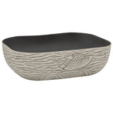 Countertop Basin Grey and Black Rectangular 48x37.5x13.5 cm Ceramic 155097
