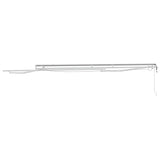 Awning Frame with LED Strip Lights White 500 x 300 cm Aluminium 313223