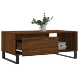 Coffee Table Brown Oak 90x50x36.5 cm Engineered Wood 830579