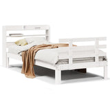Bed Frame with Headboard without Mattress White 90x190 cm Single 3306840