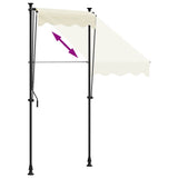 Retractable Awning Cream 150x150 cm Fabric and Steel 368744