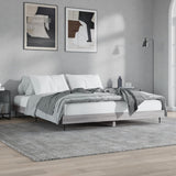 Bed Frame without Mattress Grey Sonoma 160x200 cm Engineered Wood 832235