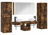 Bathroom Furniture Set 6 pcs Smoked Oak 3407187